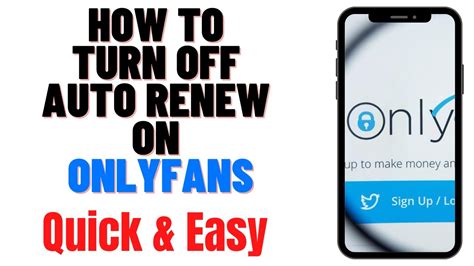 how to turn off auto renewal onlyfans|Turn Off Auto Renew on OnlyFans 